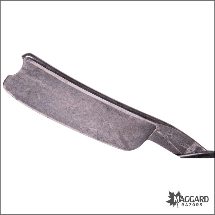#1067 Vintage Straight Razor - Joseph Elliot Masonic 8/8+