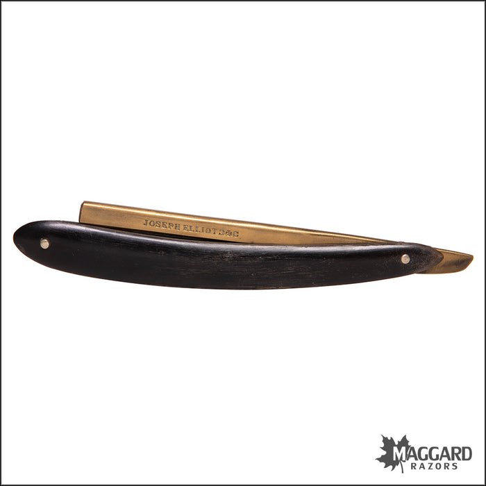 #1073 Vintage Straight Razor - Joseph Elliot Brass Frameback