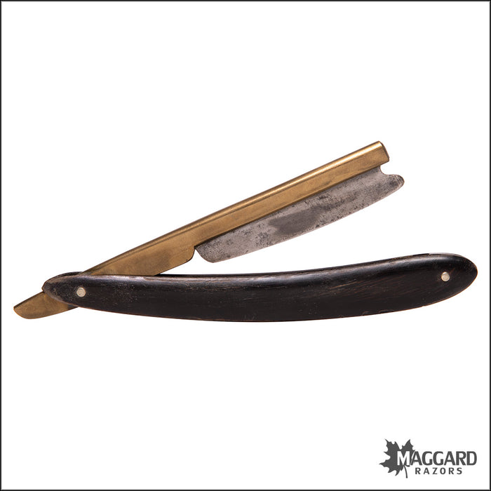 #1073 Vintage Straight Razor - Joseph Elliot Brass Frameback
