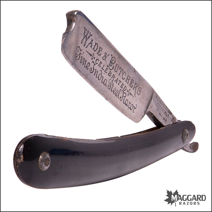 #1077 Vintage Straight Razor - Wade & Butcher, 6/8"+