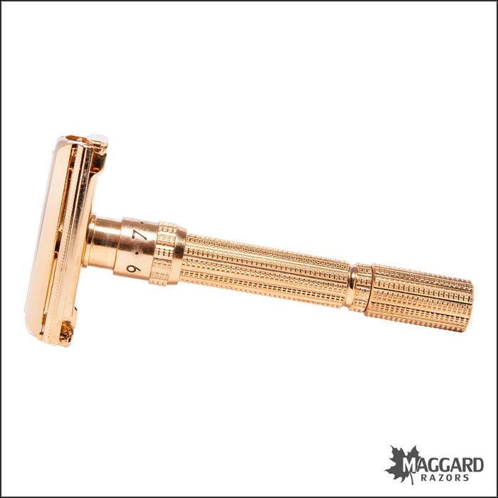 #1103 Gillette Gold Aristocrat Adjustable Razor, Cased, 1964