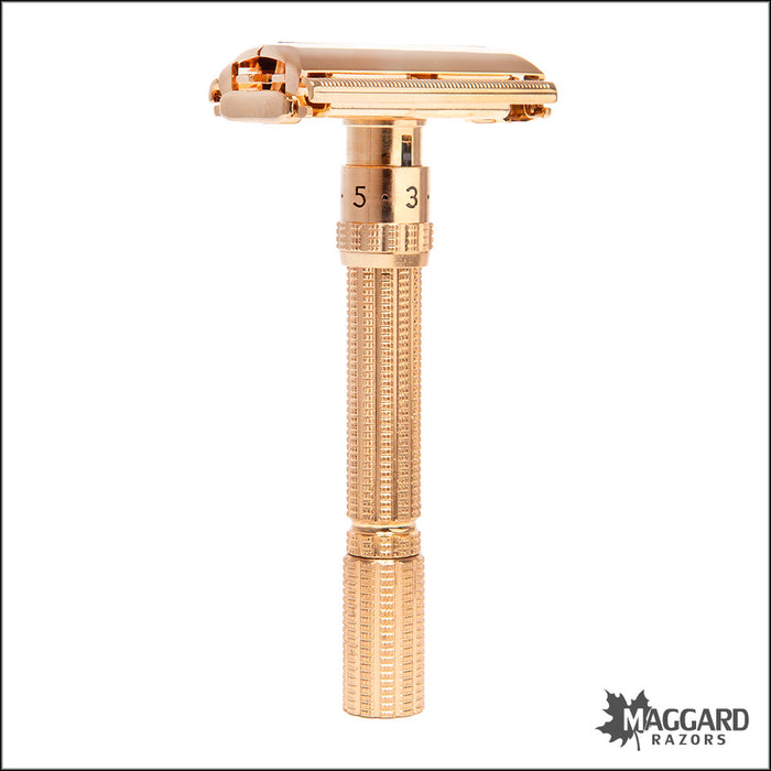 #1103 Gillette Gold Aristocrat Adjustable Razor, Cased, 1964
