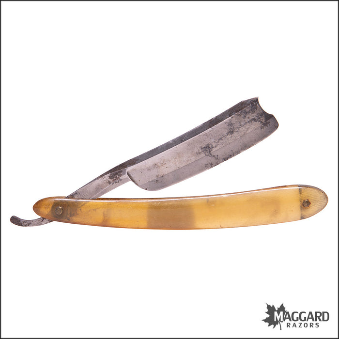 #1114 Vintage Straight Razor - W. Greaves, 13/16+