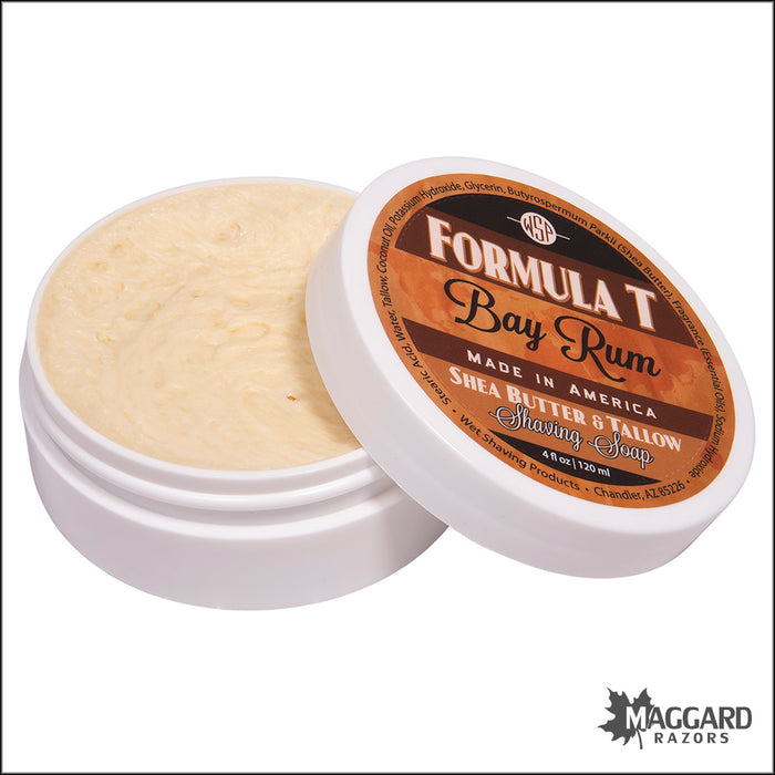 WSP Bay Rum Formula T Tallow Shaving Soap, 4oz
