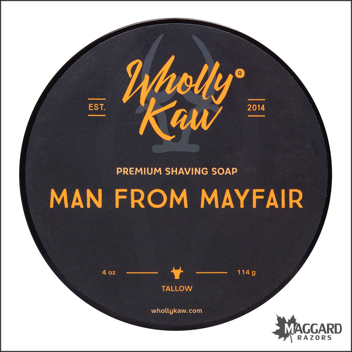 Wholly Kaw Man From Mayfair Artisan Tallow Shaving Soap, 4oz
