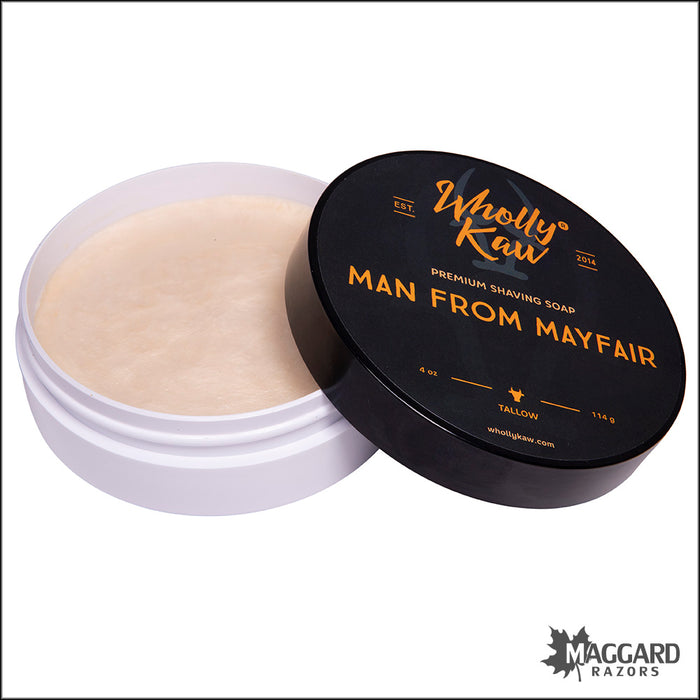 Wholly Kaw Man From Mayfair Artisan Tallow Shaving Soap, 4oz