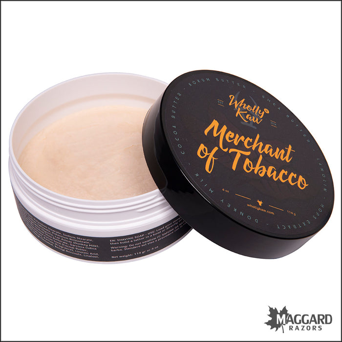 Wholly Kaw Merchant of Tobacco Artisan Tallow Shaving Soap, 4oz