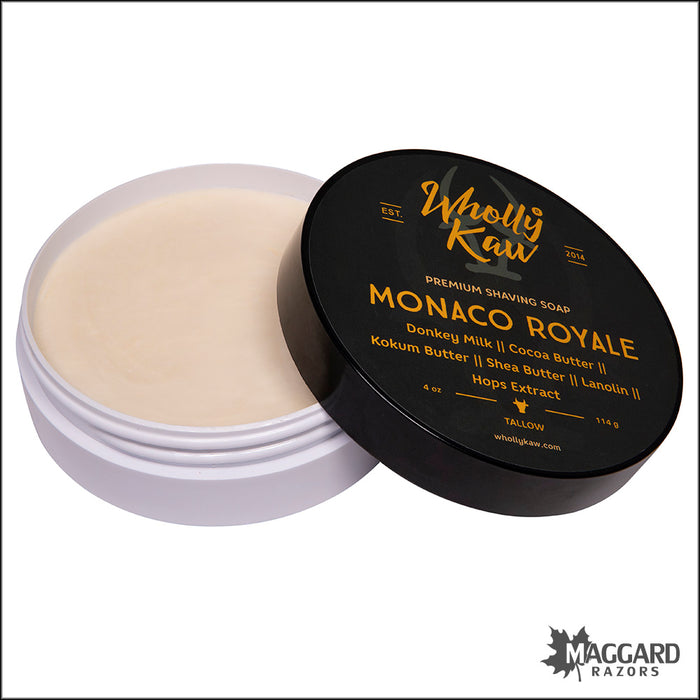 Wholly Kaw Monaco Royale Artisan Tallow Shaving Soap, 4oz