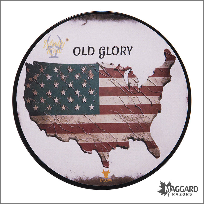 Wholly Kaw Old Glory Artisan Shaving Soap, 4oz - Crème Fraîche Base