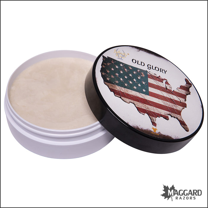 Wholly Kaw Old Glory Artisan Shaving Soap, 4oz - Crème Fraîche Base