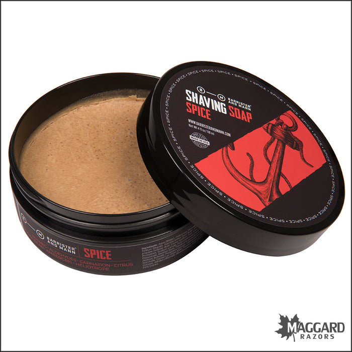 Barrister and Mann Spice Shaving Soap, 4oz - Omnibus Base