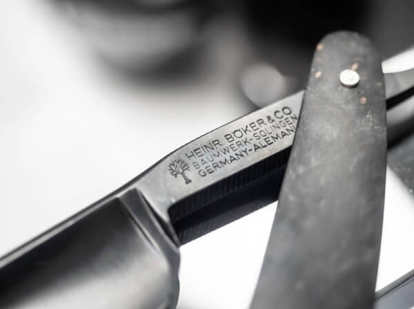 Boker 140919 Black Amboina 6/8 Square Point Straight Razor, Professionally Honed