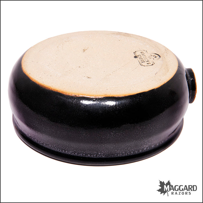 Captain's Choice Lather Bowl Gunmetal Finish Handmade Ceramic