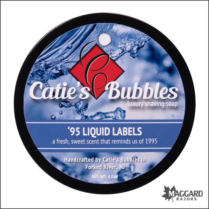 Catie's Bubbles 95 Liquid Labels Luxury Shaving Soap, 4oz