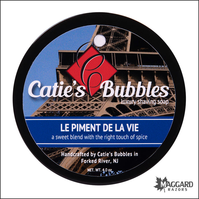 Catie's Bubbles Le Piment de la Vie Luxury Shaving Soap, 4oz