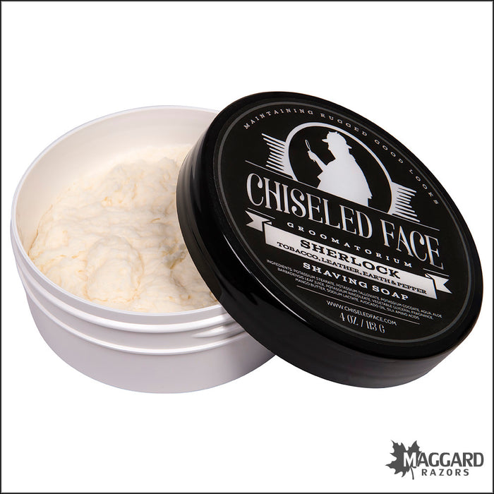 Chiseled Face Sherlock Tallow Shaving Soap, 4oz