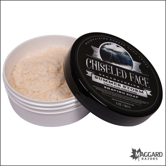 Chiseled Face Summer Storm Tallow Shaving Soap, 4oz
