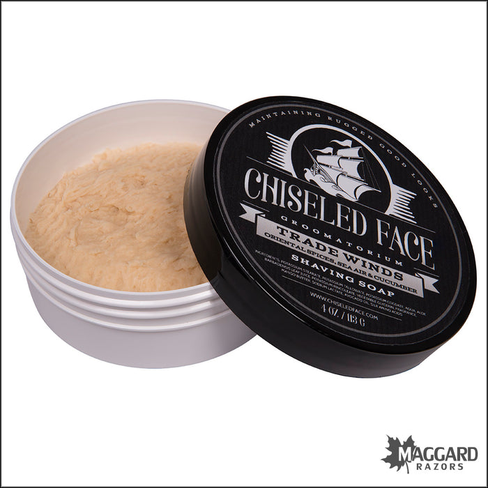 Chiseled Face Trade Winds Tallow Shaving Soap, 4oz