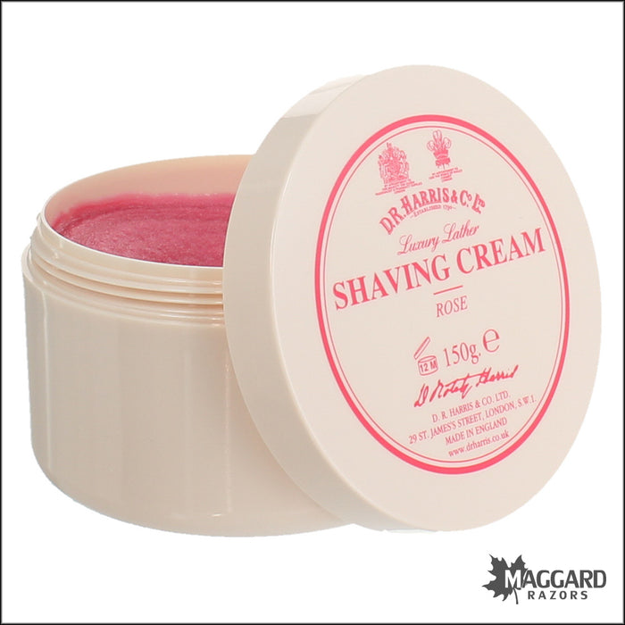 D.R. Harris Rose Shaving Cream in Bowl, 150g