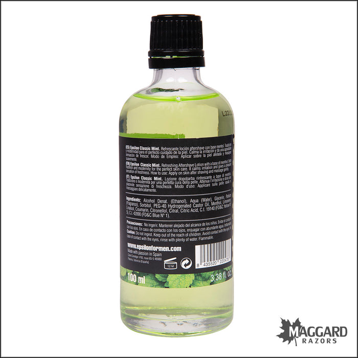 Epsilon 04 Classic Mint Aftershave Splash, 100ml