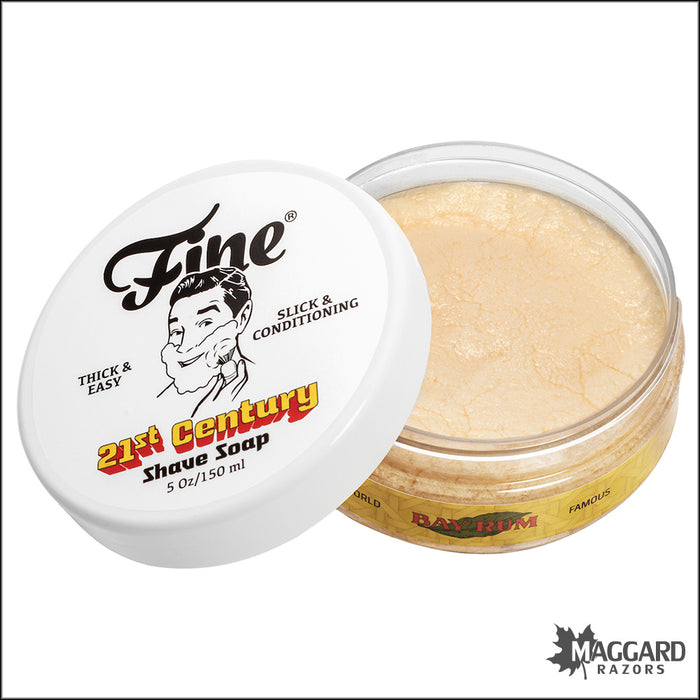 Fine Accoutrements Bay Rum 21st Century Shave Soap, 5oz