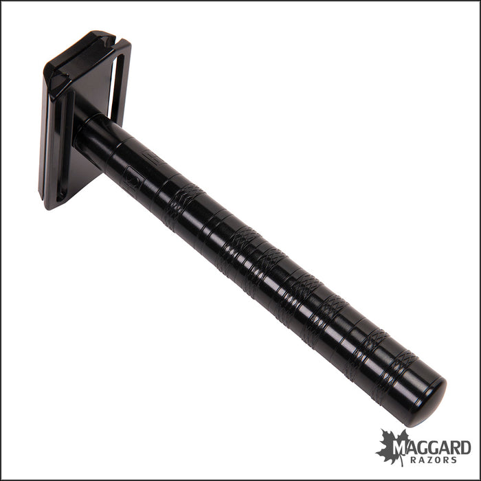 Henson Shaving AL13 Black Machined Aluminum DE Safety Razor, Mild Exposure