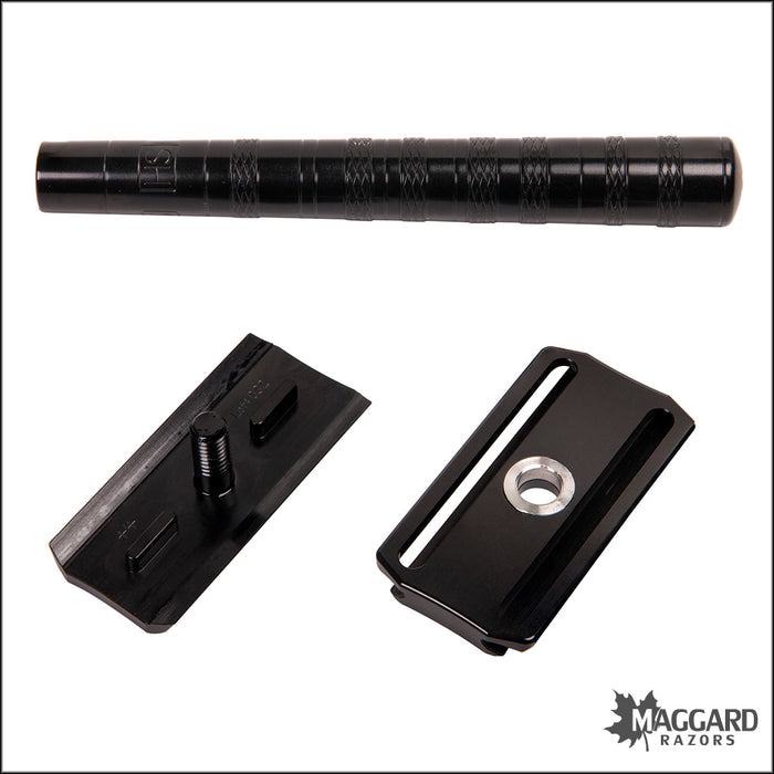 Henson Shaving AL13 Black Machined Aluminum DE Safety Razor, Mild Exposure
