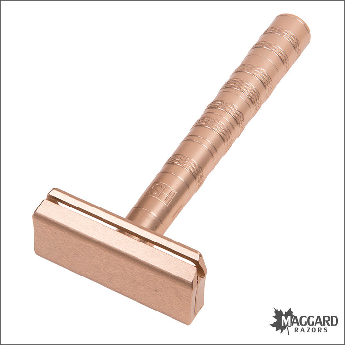 Henson Shaving AL13 Copper Machined Aluminum DE Safety Razor, Mild Exposure