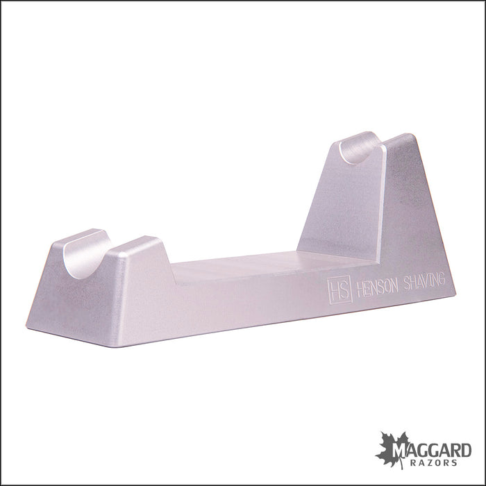 Henson Aluminum Razor Stand, Anodized Matte Silver