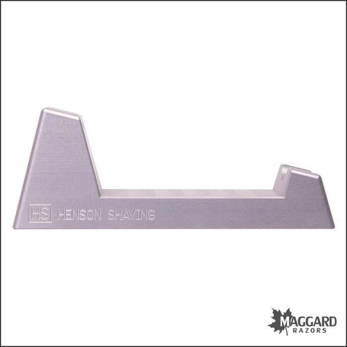 Henson Aluminum Razor Stand, Anodized Matte Silver