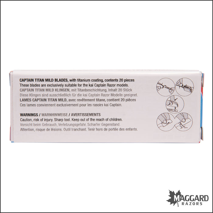 Kai Captain Titan Mild Blades, 20 Blades