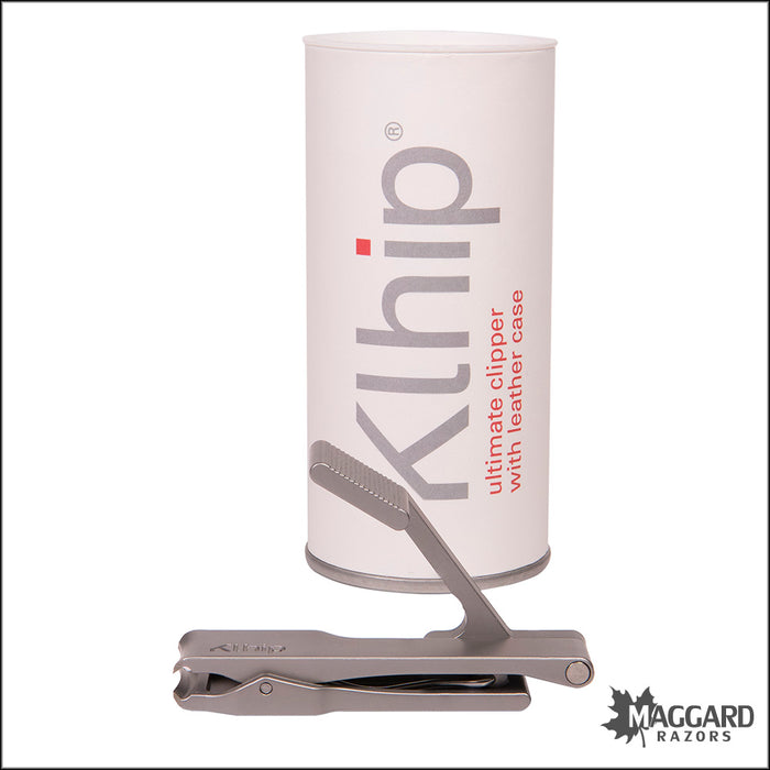 Klhip Ultimate Clipper Stainless Steel Ergonomically Correct Nail Clipper with Handmade Leather Case