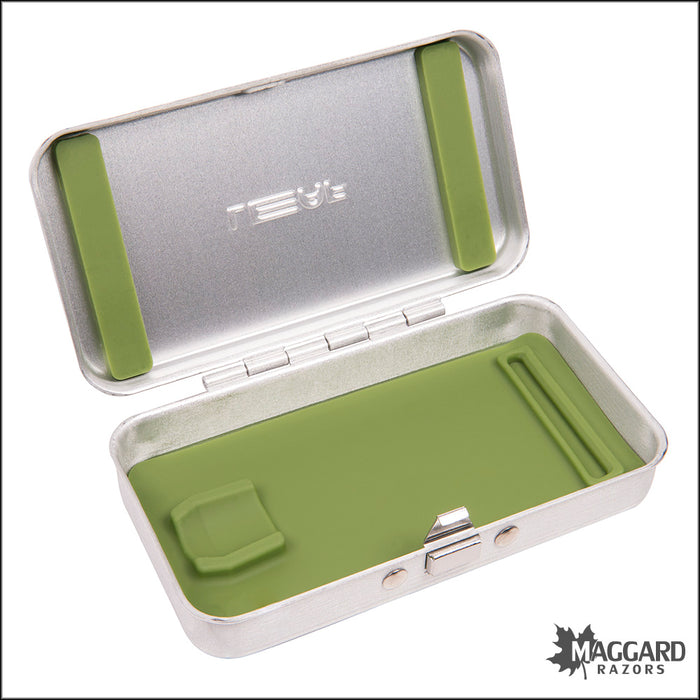 Leaf Travel Case for Twig and Thorn Single Edge Safety Razors - Aluminum