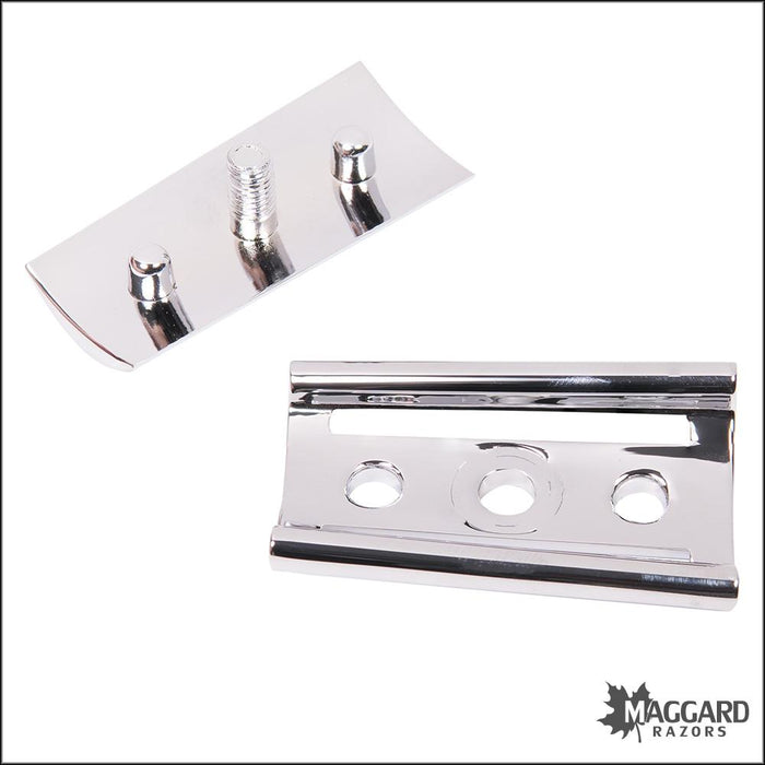 Maggard-Razors-Slant-Chrome-Finish-DE-Safety-Razor-Head-Only-2