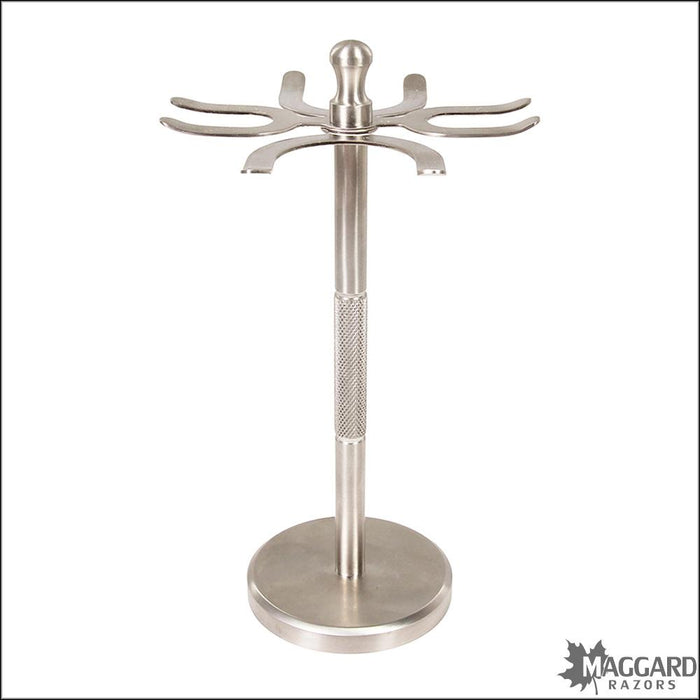 Maggard-Razors-Stainless-Steel-Brush-and-Razor-Stand-4-prong