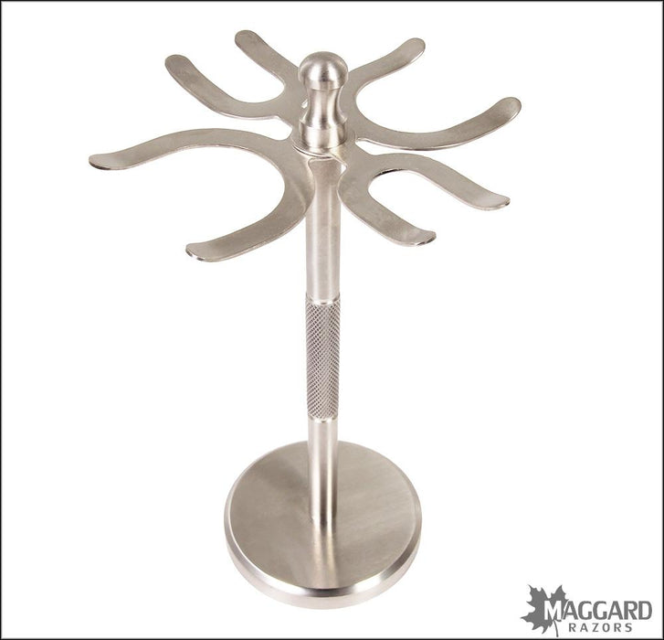 Maggard-Razors-Stainless-Steel-Brush-and-Razor-Stand-4-prong-2