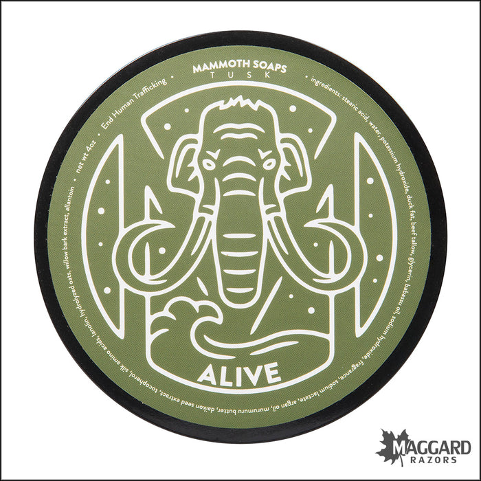House of Mammoth Alive Artisan Shaving Soap, 4oz