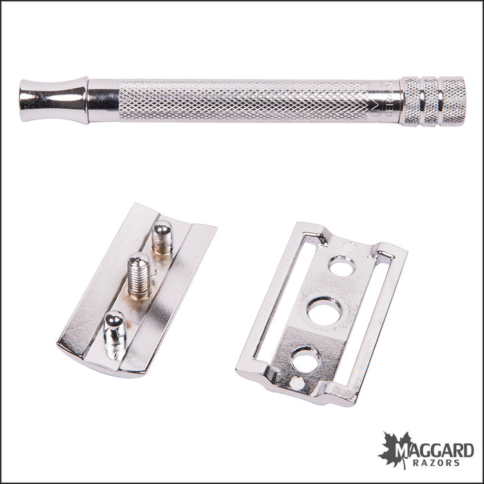 Merkur 23C Chrome Long Slim Handle Closed Comb DE Safety Razor