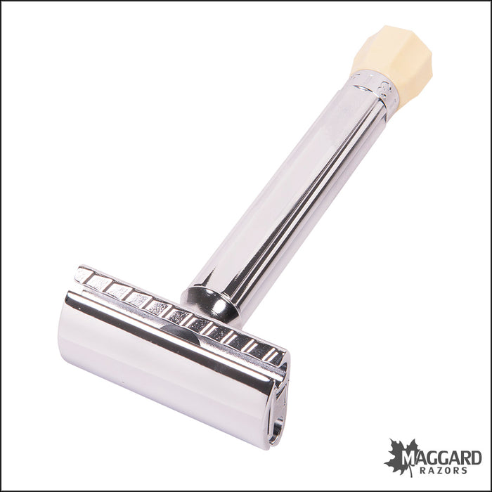 Merkur 51C Progress Chrome Long Handle Adjustable Closed Comb DE Safety Razor