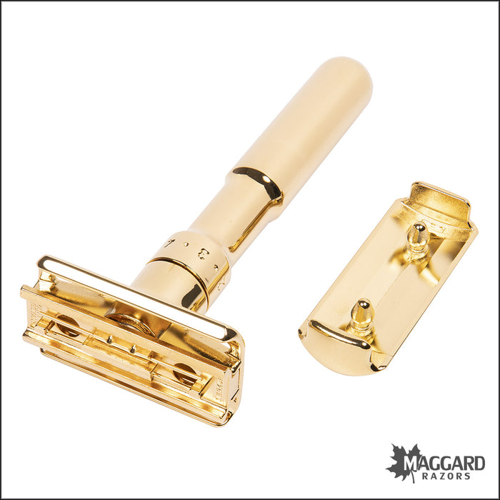 Merkur Futur Gold Adjustable Closed Comb DE Safety Razor