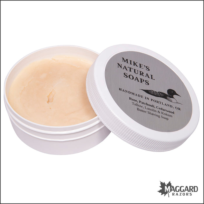 Mike's Natural Soaps Rose Patchouli Cedarwood Artisan Shaving Soap, 5oz