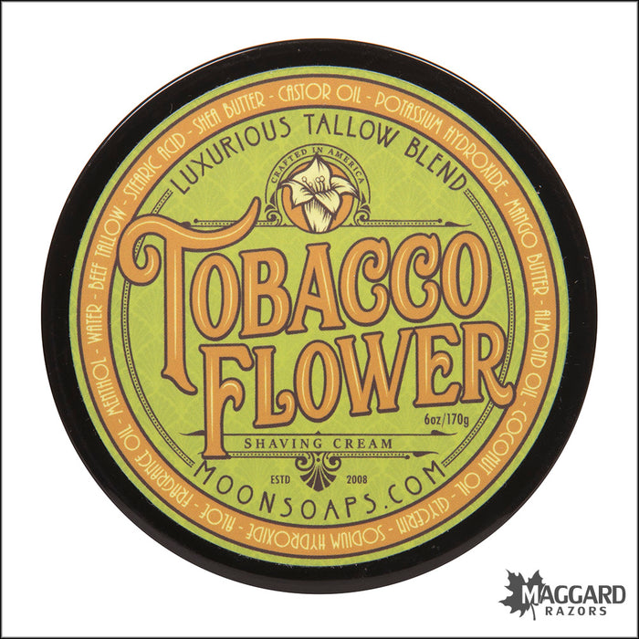 Moon Tobacco Flower Artisan Shaving Cream, 6oz