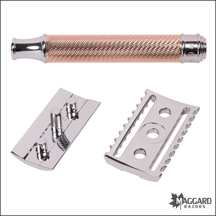 Muhle R41 Rosegold Handle Open Comb DE Safety Razor