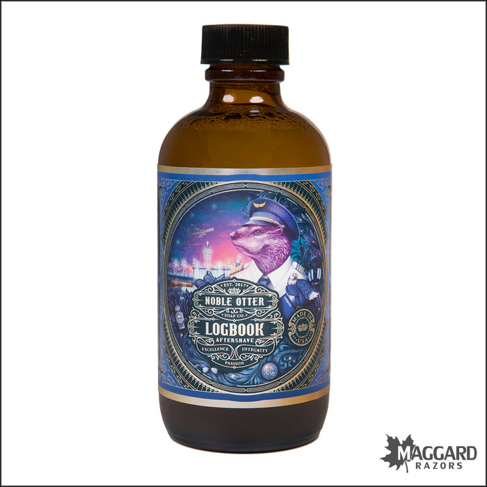 Noble Otter Soap Co. Logbook Aftershave Splash, 4oz