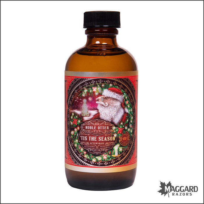 Noble Otter Soap Co. Tis' the Season Artisan Aftershave Splash, 4oz - Seasonal Release