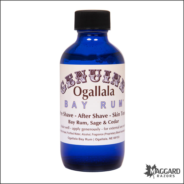 Ogallala Bay Rum, Sage and Cedar Aftershave Splash, 4oz