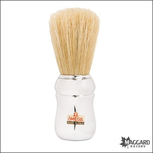 Omega-10048-Silver-Boar-Shaving-Brush-28mm