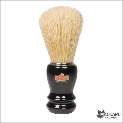 Omega-20106-Black-Handle-Boar-Shaving-Brush-28mm