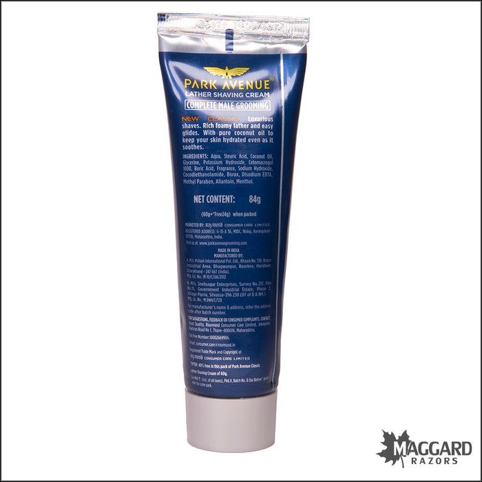 Park Avenue Original Collection Classic Shaving Cream, 78g Tube