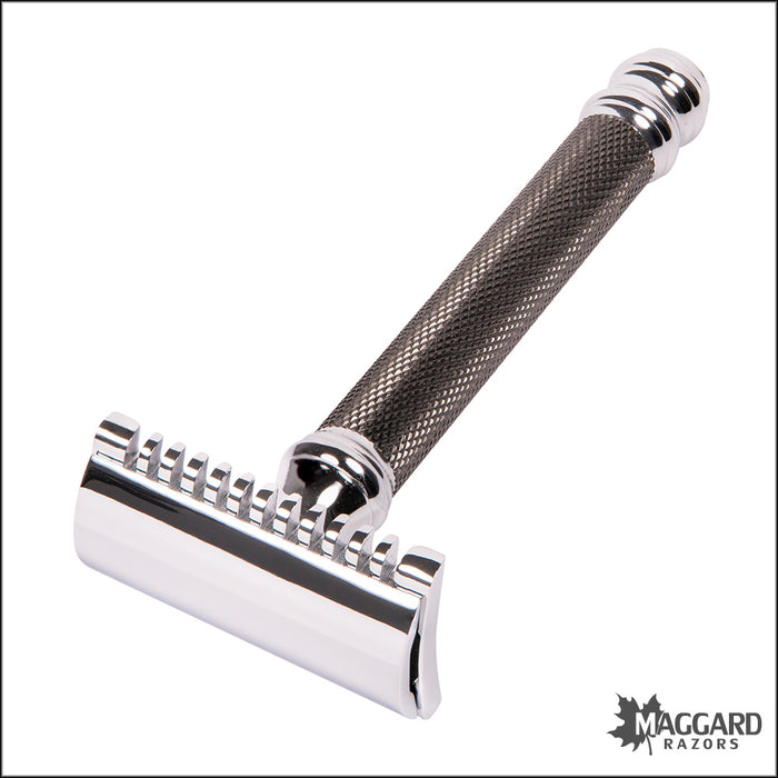 Parker 26C Graphite Dark Gray Open Comb DE Safety Razor